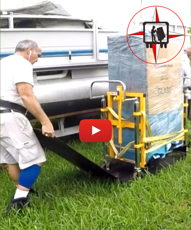 Delivering a Gun Safe Over Tall Grass and Dirt